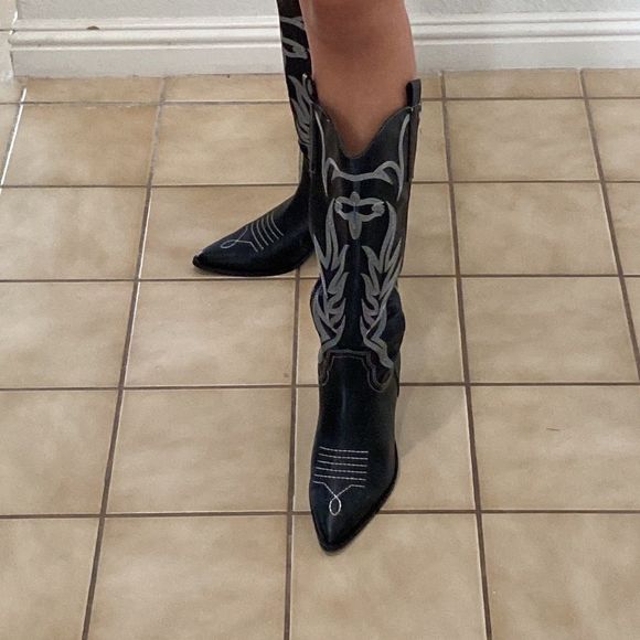 Public Desire Western Cowgirl Mid-calf Boots - Picture 12 of 12